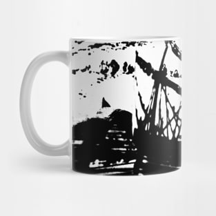 Abstract Pirate Ship Mug